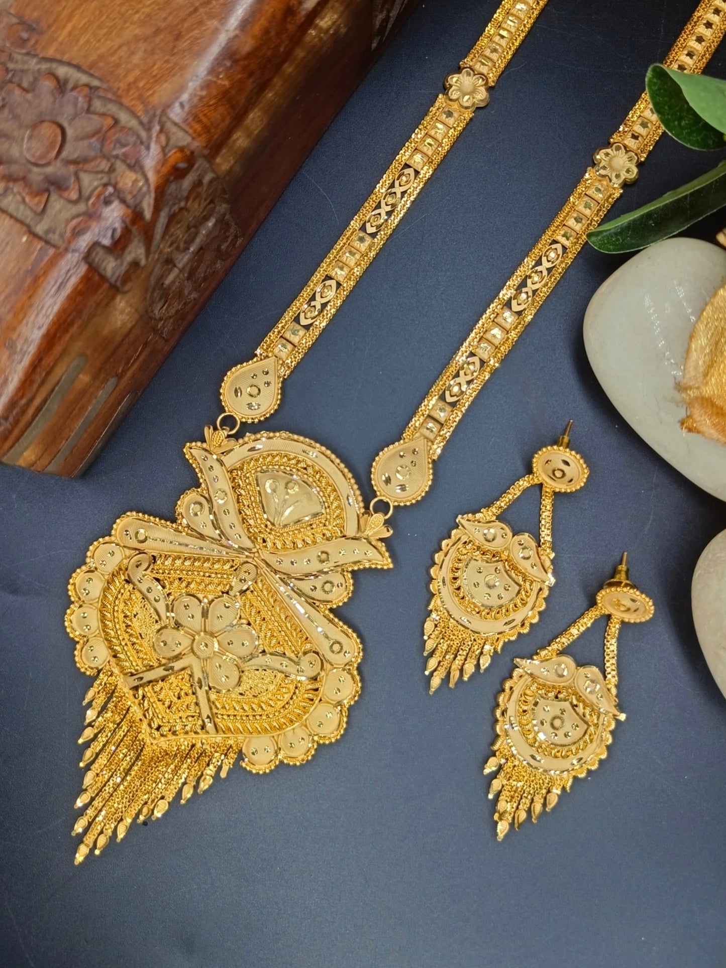 1GM GOLD RANI HAR NECKLACE SET