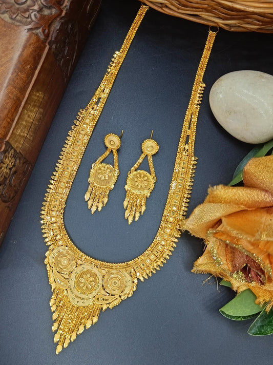 1GM GOLD U SHAPE RANI HAR NECKLACE SET