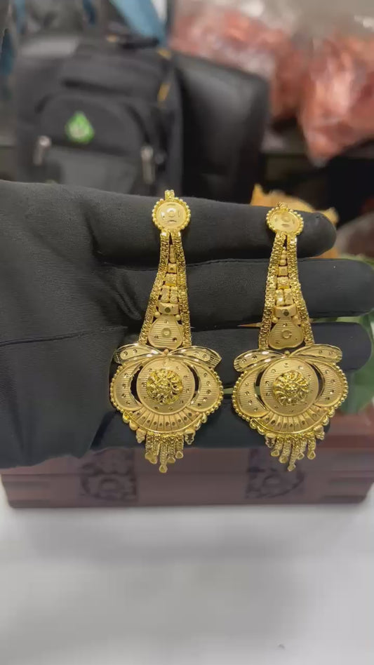 1GM GOLD KANCHAIN EARRING'S