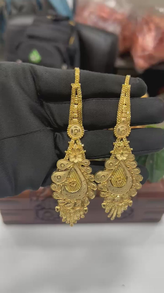 1GM GOLD KANCHAIN EARRING'S