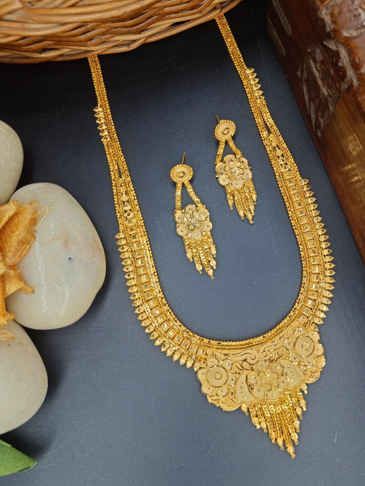 1GM GOLD U SHAPE RANI HAR NECKLACE SET