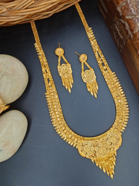 1GM GOLD U SHAPE RANI HAR NECKLACE SET