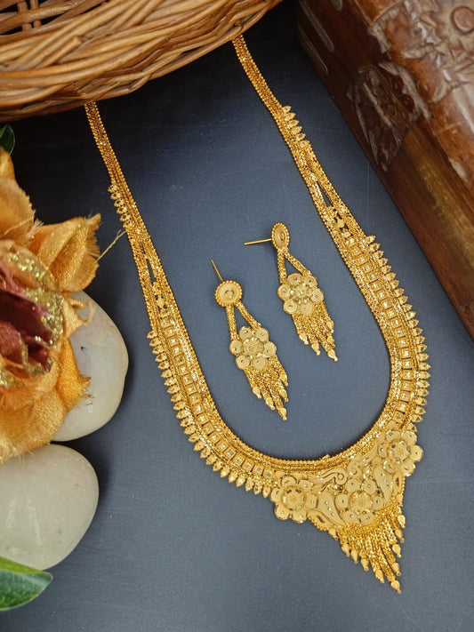 1GM GOLD U SHAPE RANI HAR NECKLACE SET