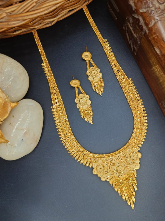 1GM GOLD U SHAPE RANI HAR NECKLACE SET